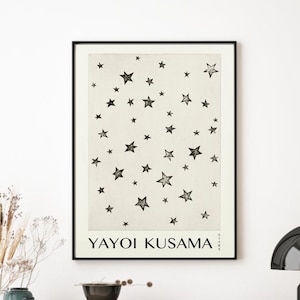 Yayoi kusama Framed exhibition poster, kusama dots, yayoi kusama poster, japanese art, museum print, abstract modern wall art,home decor0816