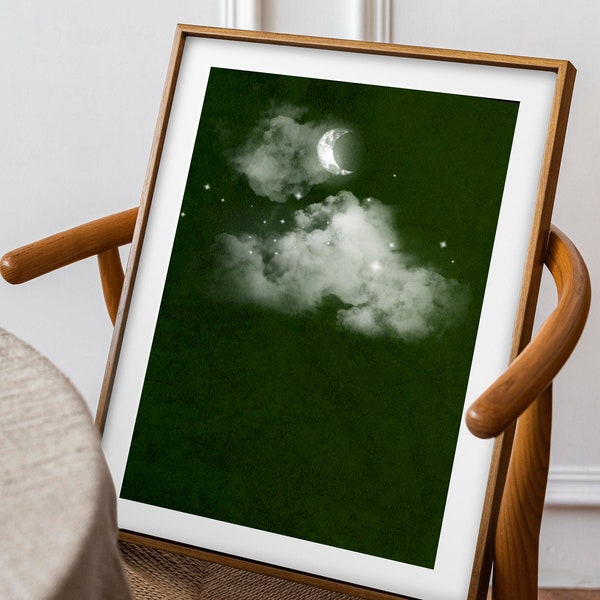 Dark Green Wall Art Etsy