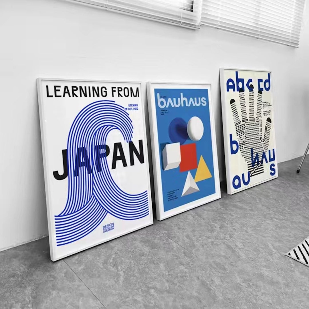 Bauhaus Set of 3 Exhibition Posters,bauhaus Art Print,museum Poster ...