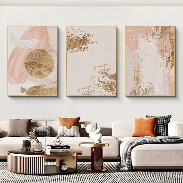 Blush Abstract Art Etsy