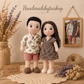 Look ALike Doll, Custom Crochet Doll, Portrait Girl Doll, Amigurumi Crochet People, Portrait Doll, Family Portrait Doll, Couple Crochet Doll product logo