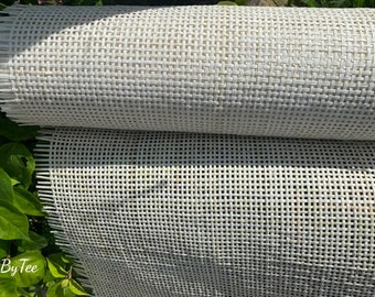 Rattan Cane Webbing 24'' Width Natural Whited/Bleached Radio/Square Rattan, Woven Rattan Cane For Home Crafts/ DIY Projects
