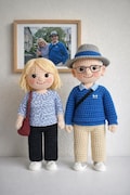 Look ALike Doll, Custom Crochet Doll, Portrait Girl Doll, Amigurumi Crochet People, Portrait Doll, Family Portrait Doll, Couple Crochet Doll product logo