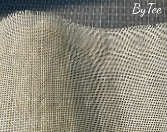 Cane Webbing 24" Width White Radio/Square Cane Webbing Woven Mesh Webbing Bleached Weave Rattan Webbing Woven For Crafts- Sell By The Feet