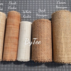 BIG SALE Cane Webbing 11.5/15.5/18/24/36 Bleached Hexagon Rattan Cane Webbing Roll White Color For your DIY project Sell By The Feet zdjęcie 9