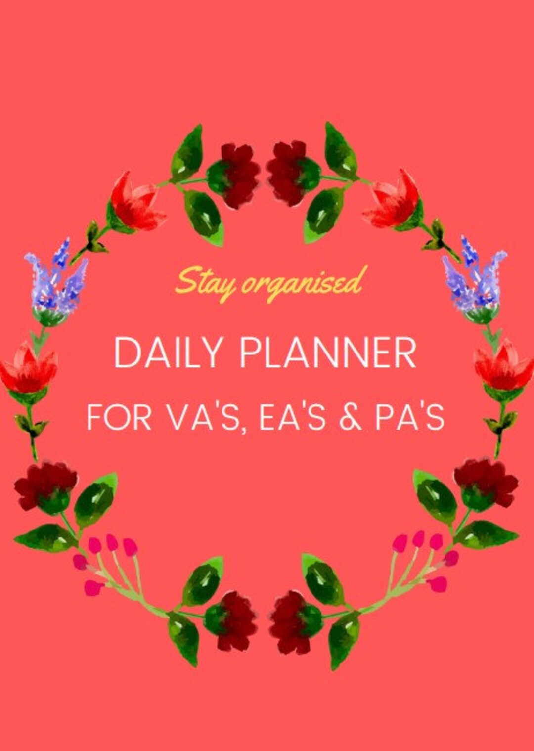 Printable Daily Planner Diary Pages Ready to Print and Use Etsy