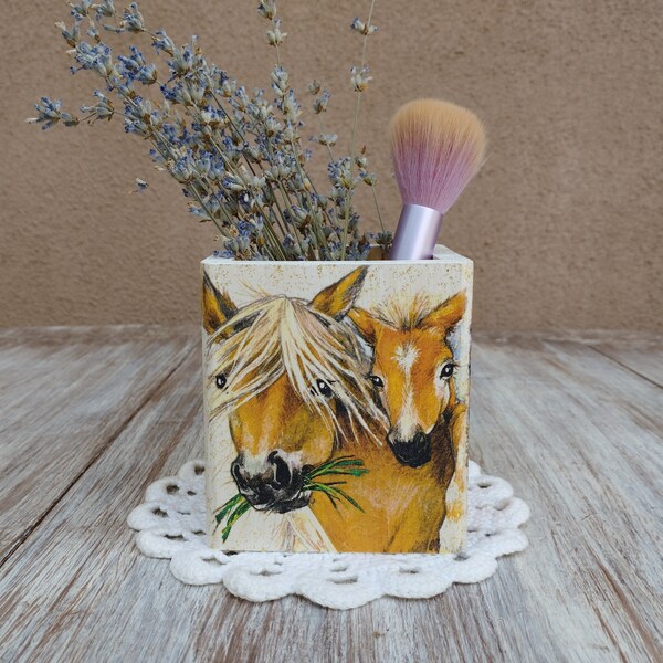 Painted Horse Brush Etsy