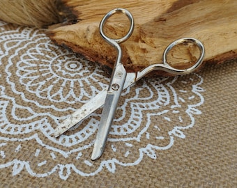 Vintage Small Metal Scissors for Paper Crafts, Made in Germany, Scissors with Rounded Tips, Old Paper Scissors, Craft Workshop Decoration