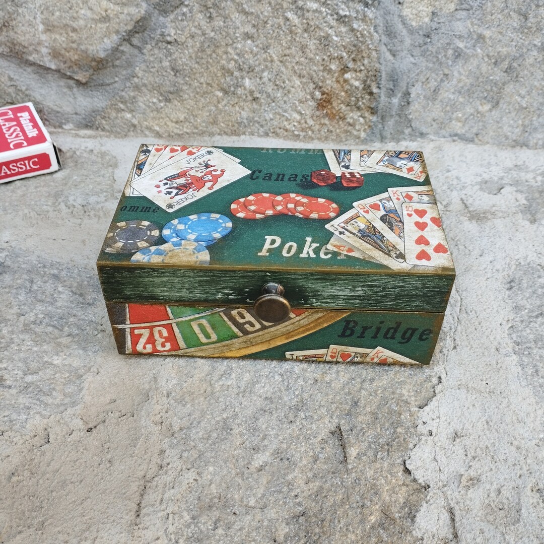 Wooden Playing Card Deck Box Deck Storage Box Gift for Card Etsy