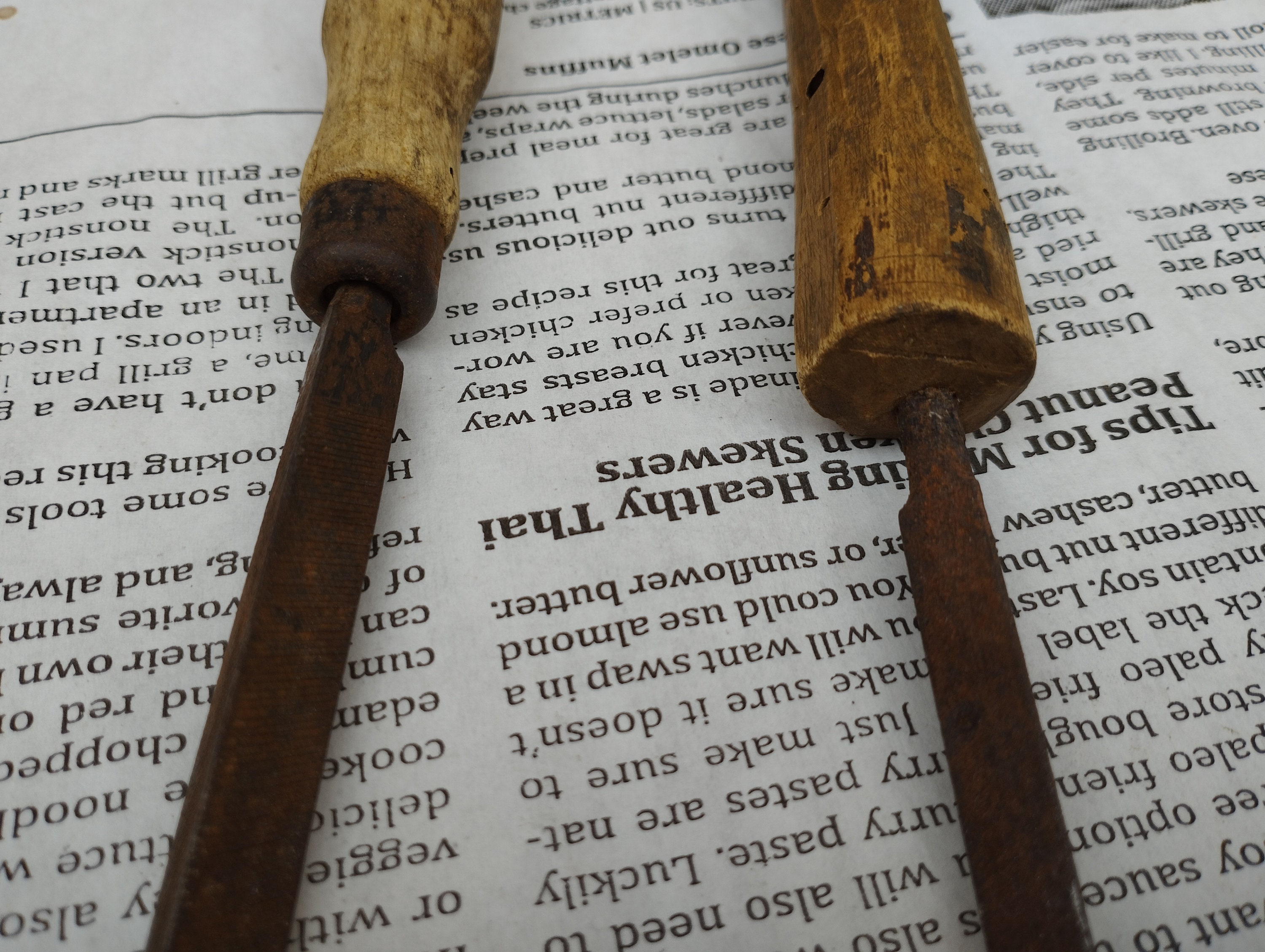Set of Two Old Metal Files Vintage Metal File Gift for Man Etsy