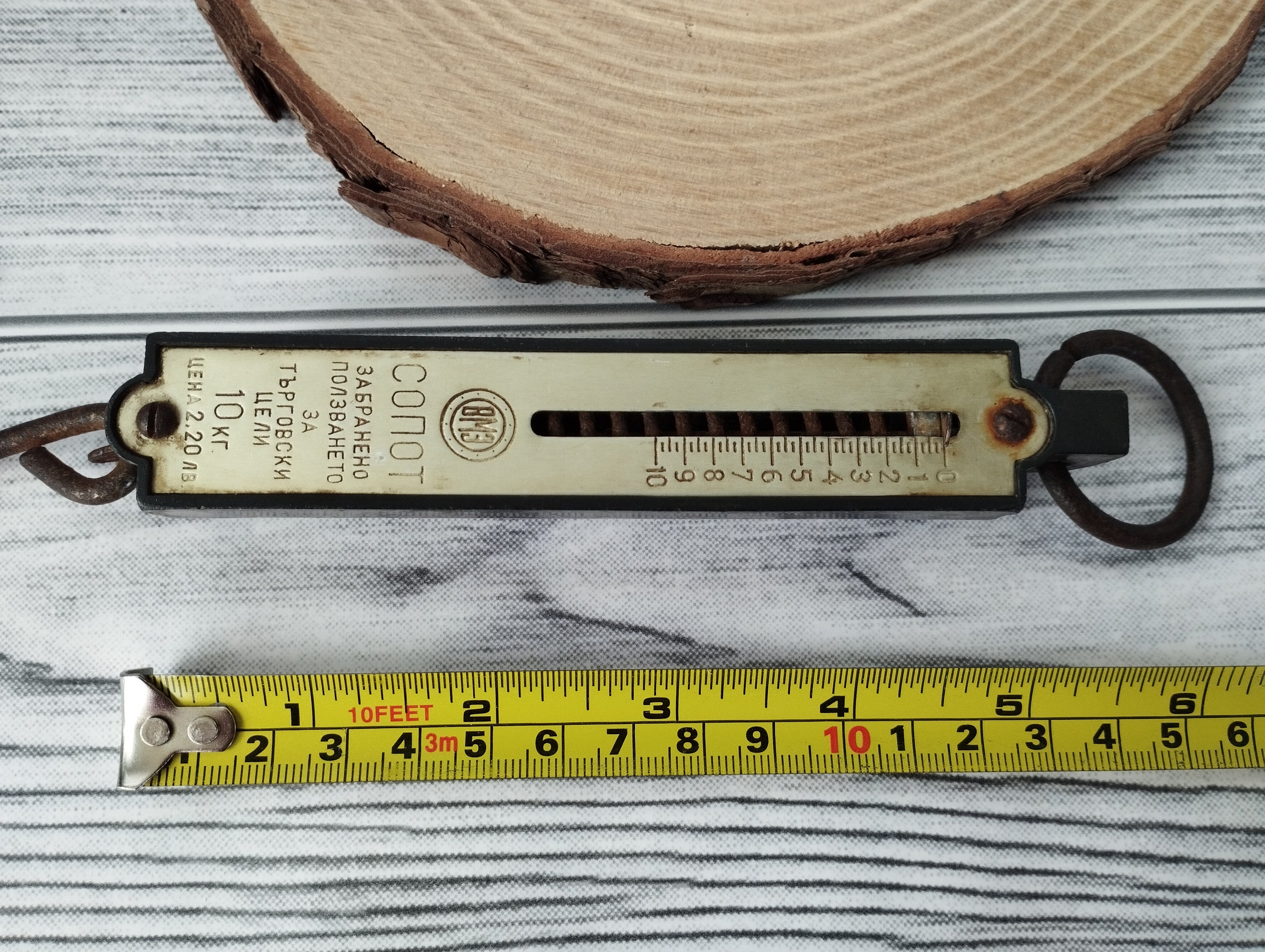 Vintage Hanging Scale 10 Kg, Spring Balance Scale, Rustic Decorating ...