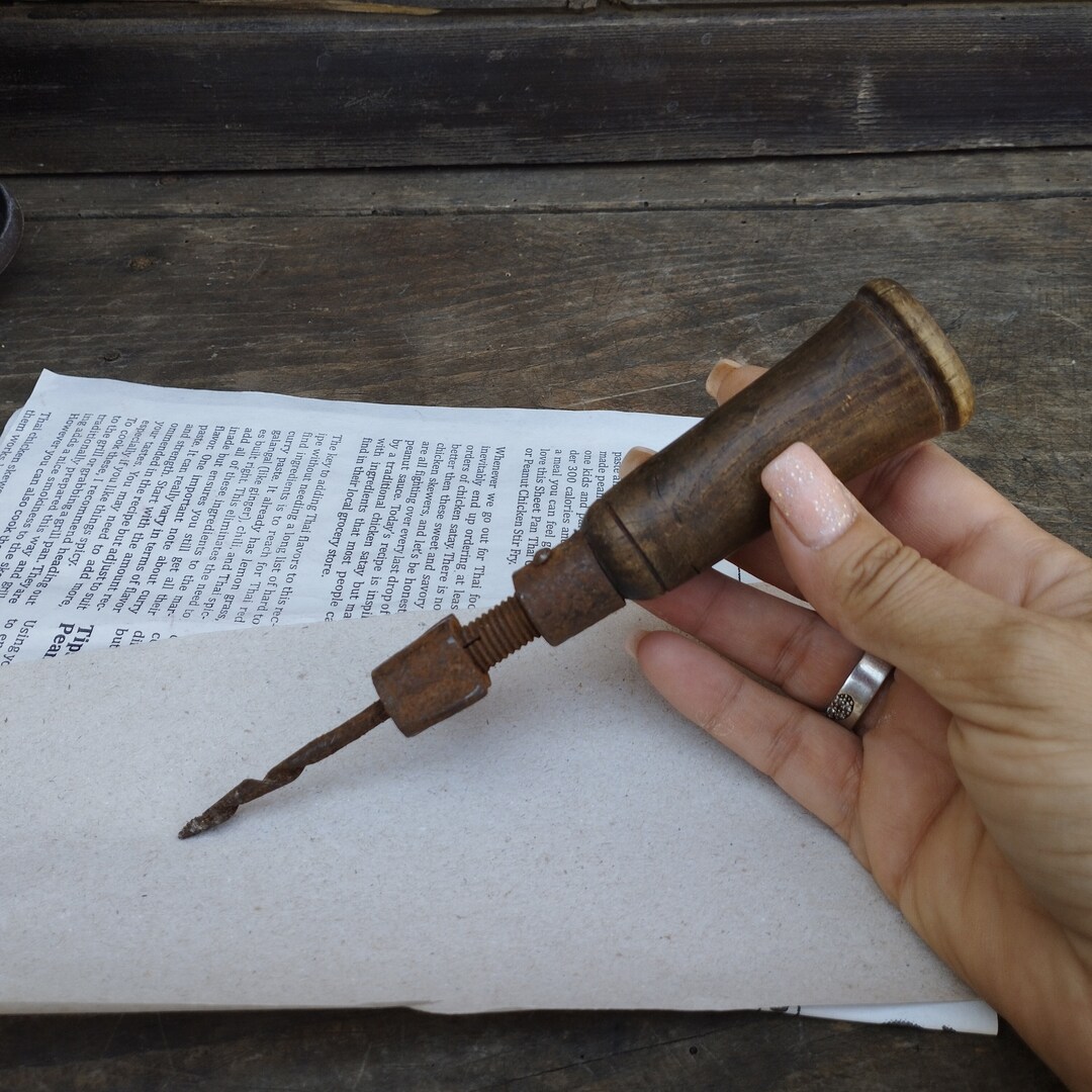 Vintage Cobbler's Tool Antique Awl Tool/drill Tool Old Etsy