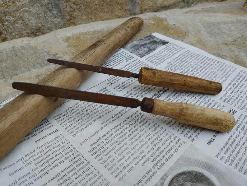Set of Two Old Metal Files Vintage Metal File Gift for Man Etsy