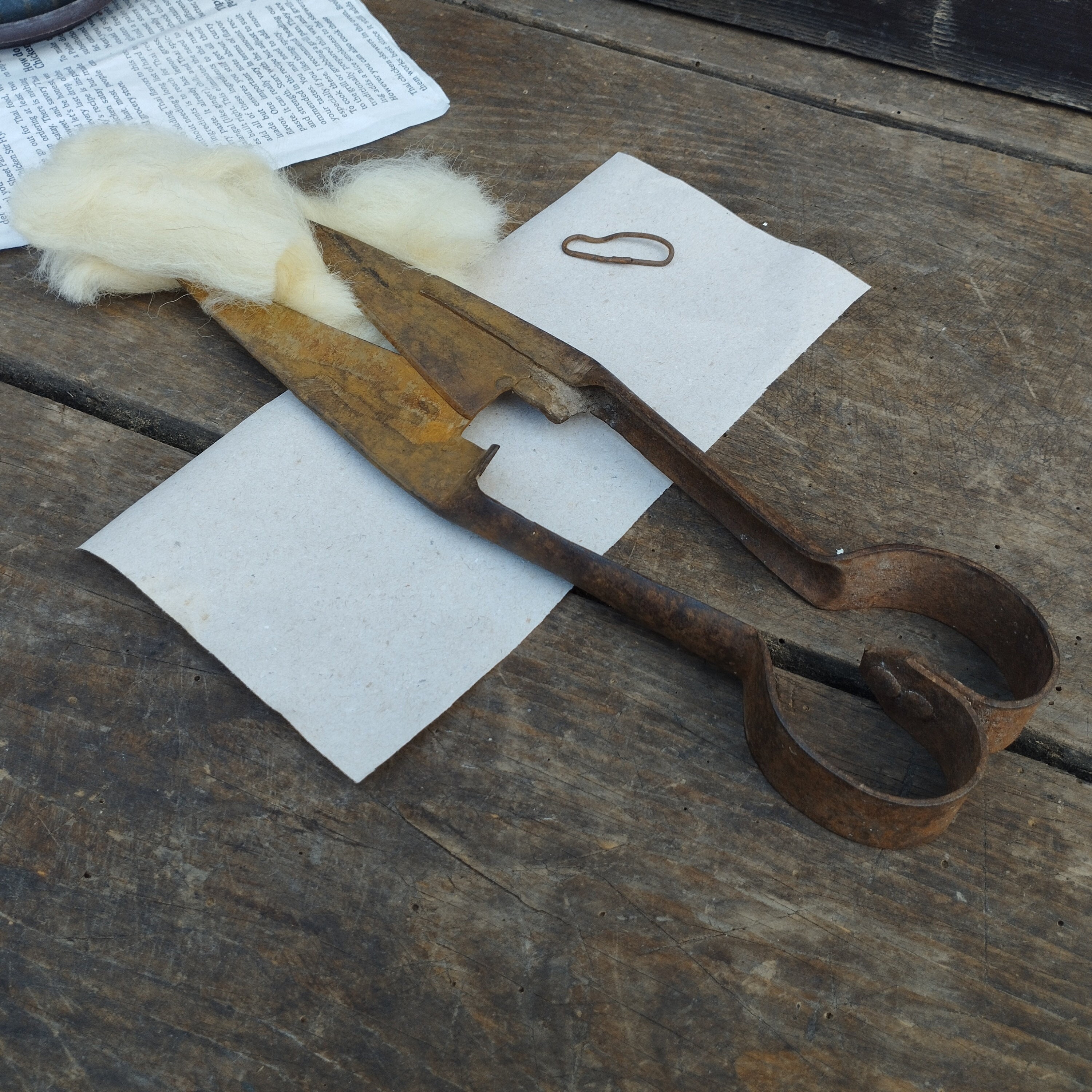 Scissors for Shearing Sheep, Old Metal Wool Scissors, Antique Sheep Shears  ,primitive Hand Clippers, Antique Primitive Iron Forged Scissors 