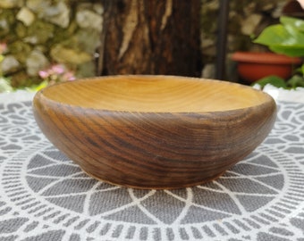 Vintage Small Wooden Bowl, Round Wooden Bowl, Nut Bowl, Rustic Home Kitchen Decor, Old Bowl, Trinket Bowl, ø 5.7'', Used Bowl