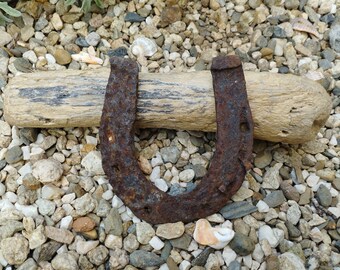 Antique Rusty Horseshoe: Hand Forged Iron Farmhouse Decor