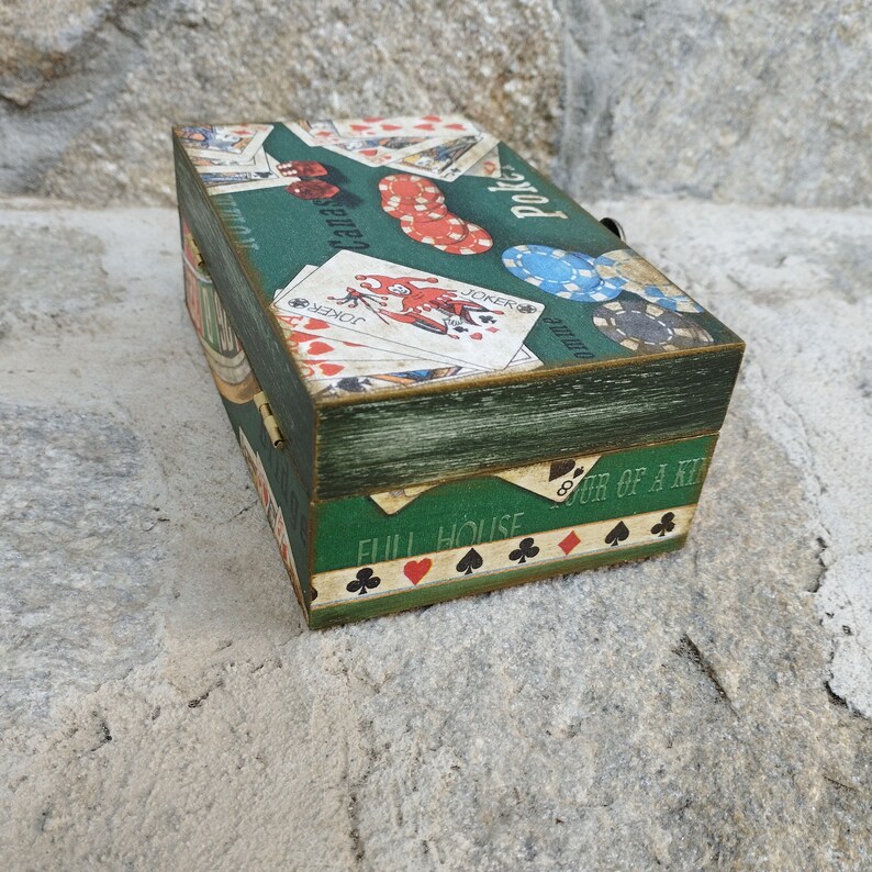 Wooden Playing Card Deck Box Deck Storage Box Gift for Card Etsy