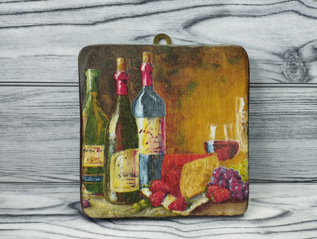 Wall Sign Wine and Fruit Wall Decor Kitchen Sign Wine Bar - Etsy
