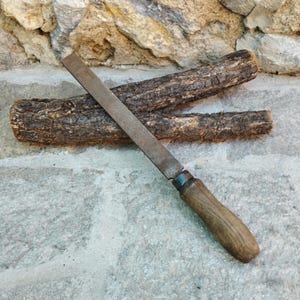 Antique Metal File with Wooden Handle, Vintage Metal File, Rusty Tool, Metalworking Tool, Workshop Decoration, Old Rasp, Collectible File