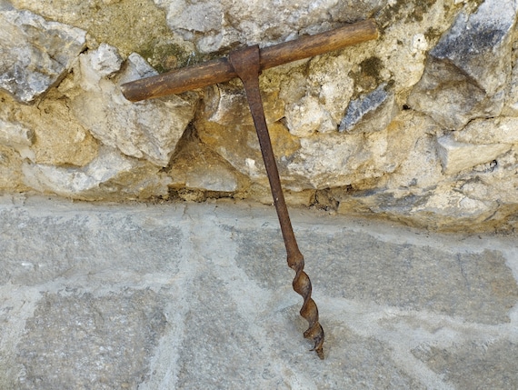 Vrille à Bois Ancienne – Mèche De Menuisier Forgée Main, Outil ébéniste Vintage