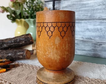 アンティーク木製モルタルボウル（ハンドル付き） - Etsy 日本