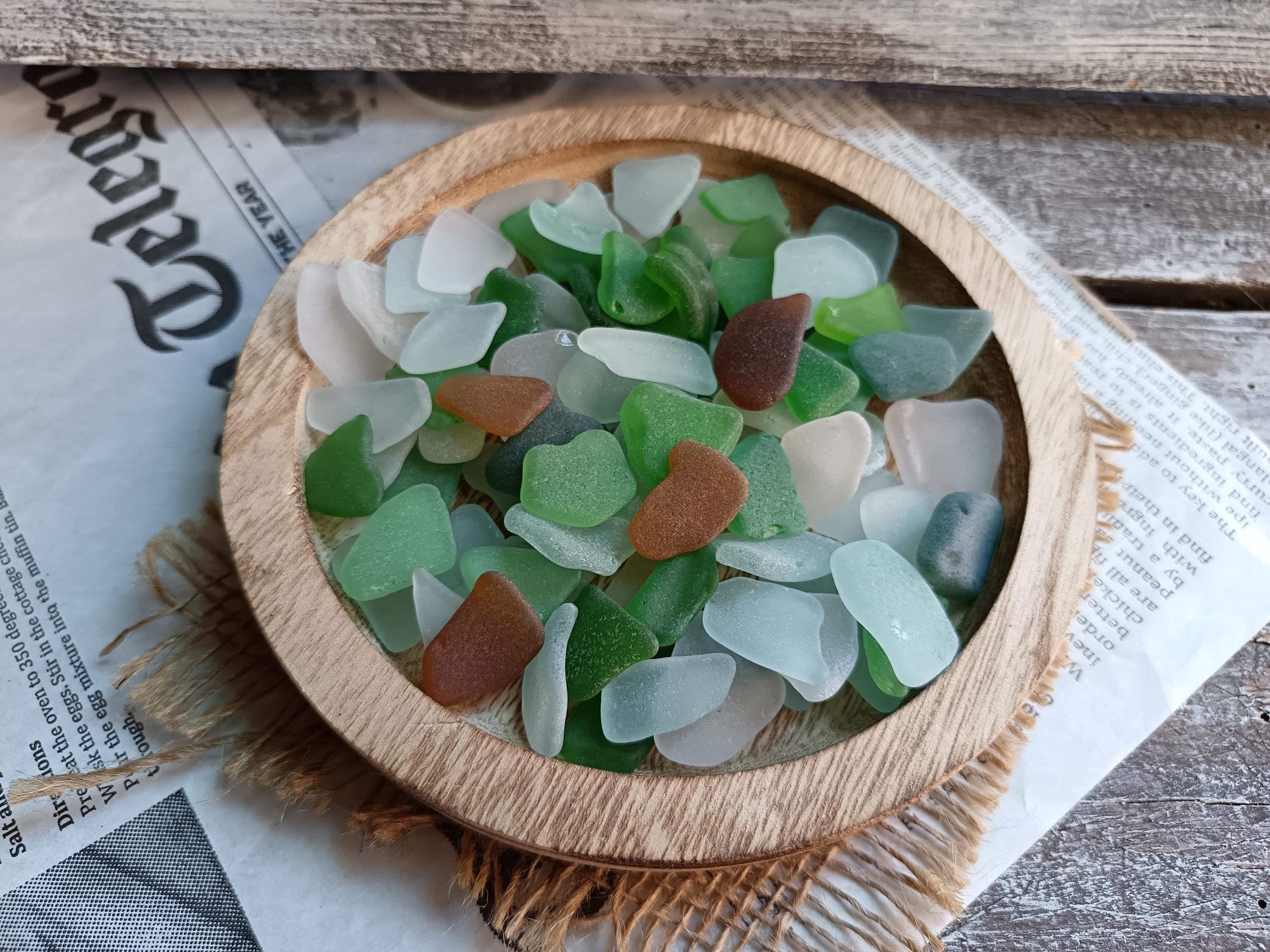 海岸の装飾や工芸品用に厳選されたミックスシーグラス、86個、200g（7
