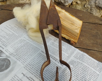 Antike Schafschere, Vintage-Wollschere, rustikale Landhausdeko