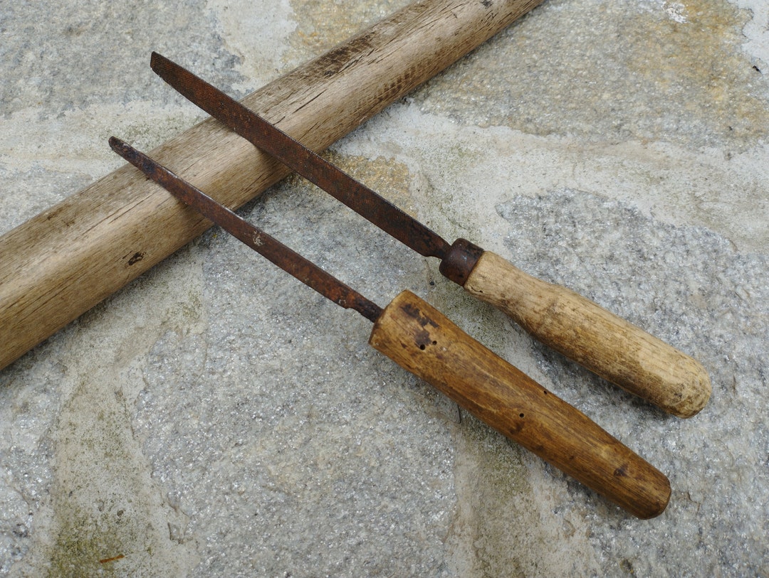 Set of Two Old Metal Files Vintage Metal File Gift for Man Etsy