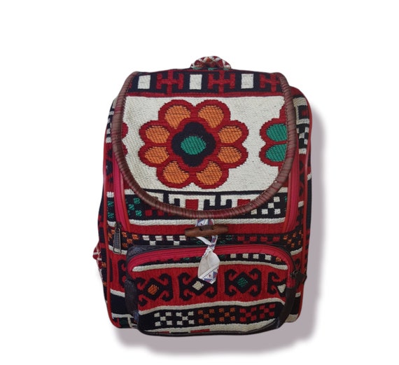 Backpack, Hippie Purse, Travel , Bohemian, Patterned  display picture 1