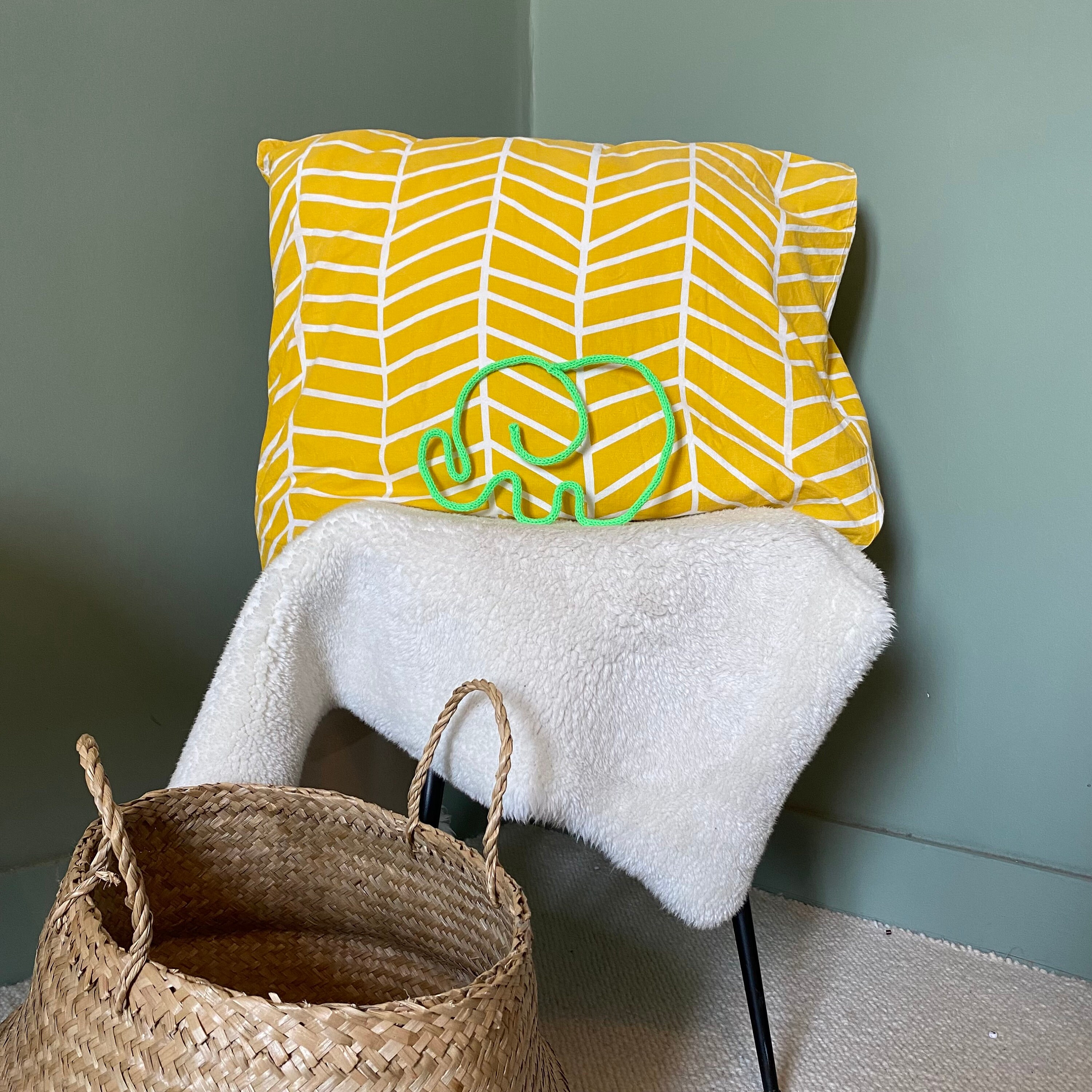 Décoration Murale Elephant Tricotin Laine