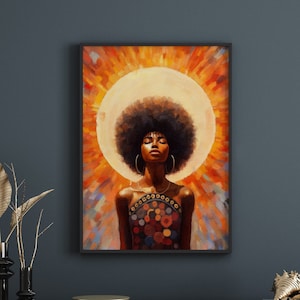 Black art | african american art | abstract art | black girl magic | printable art | home decor [Frame Not Included]