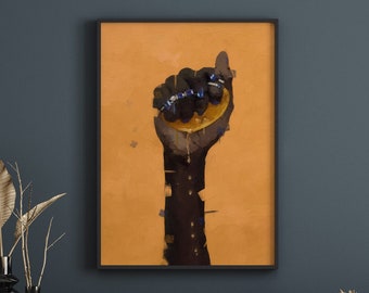 Black hands art | Black art | Print poster | Print poster | Wall art | abstract art [Frame Not Included]