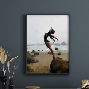 Black art | Black girl print | Wall art | Black art | Home decor | black artist wall art [Frame Not Included]