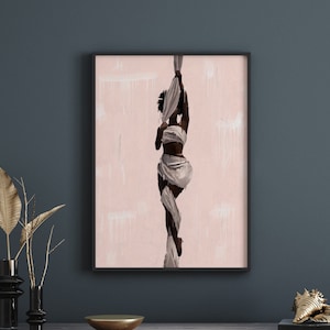 Black woman boho art | Black girl wall art | Print poster | Black art | African american art [Frame Not Included]