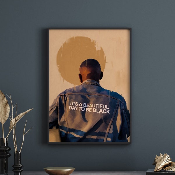 Black man art poster | Black art | Black man | Wall Art | BLM | African art | [Frame Not Included]