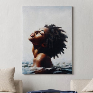 Black Woman Art, Black Woman Wall Art, Black Girl Wall Art, African American Art, art, boho art, Black girl art, Wall art, Black artist
