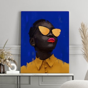 Black art, Black woman art, African American art, , Black girl art, Woman poster, Black female art, Black woman portrait