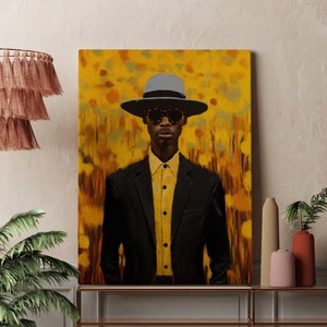 Black art, Wall art canvas, black man on canvas , african art, black lives matter, Black man art, BLM