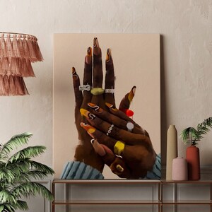 Black Hands art, Abstract Art Print, Boho wall art, Black Hands Poster, Hands Wall Print, Boho Hands, Empowerment Print, African Art