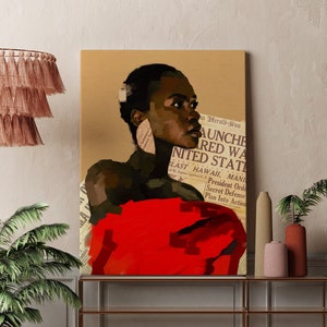 African American art, Black art, Black woman art, Printable Art, Black girl art, Woman poster, Black female art, Woman Wall Art