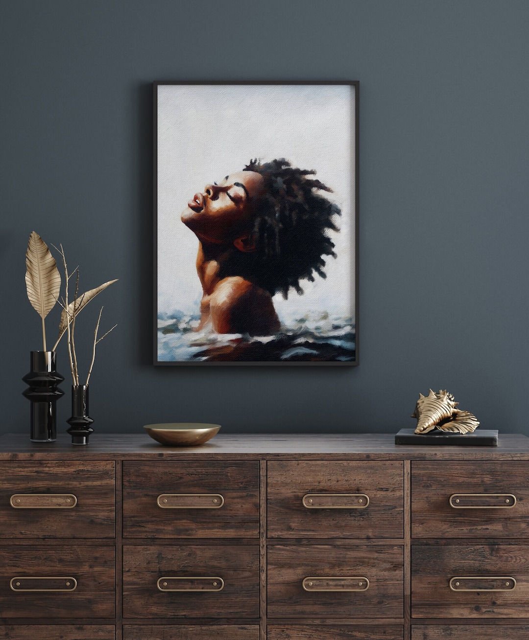 Black Woman Art | Fashion Wall Art | Black Girl Art | African American ...