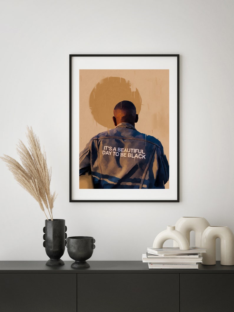 Black Man Art Poster Black Art Black Man Wall Art BLM Etsy