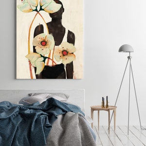 African American Art, Black Woman Print on Canvas , African Art Black ...