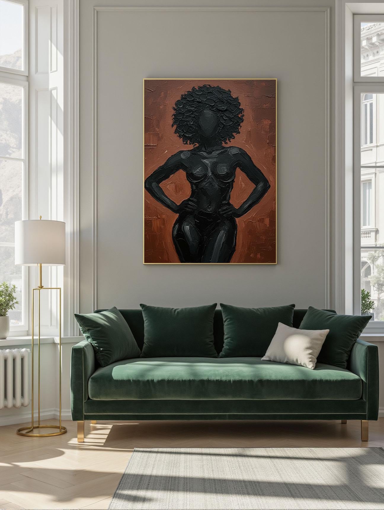 Black Woman Nude Art Afro Hair Canvas African American Body Positive black-woman-nude-art-afro-hair-canvas-african-american-body-positive