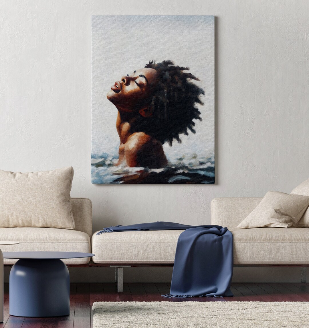 Black Woman Art, Black Woman Wall Art, Black Girl Wall Art, African American Art, Art, Boho Art