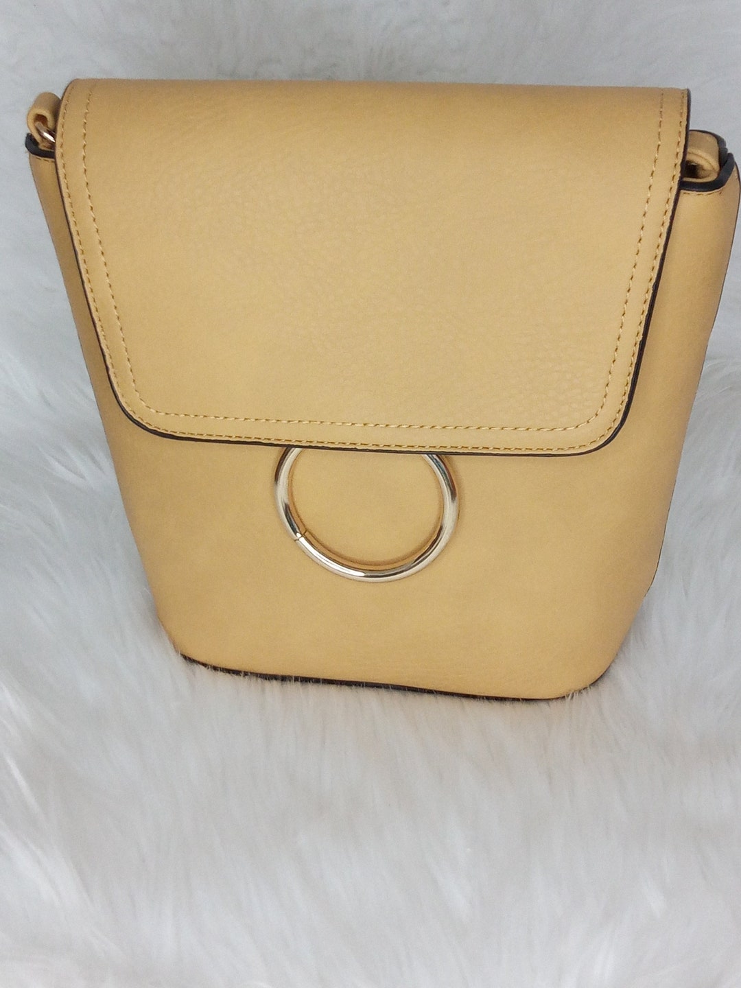 Leather Medium Size Mustard Colour Crossbody Bag Etsy