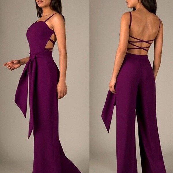 Purple Jumpsuit Etsy