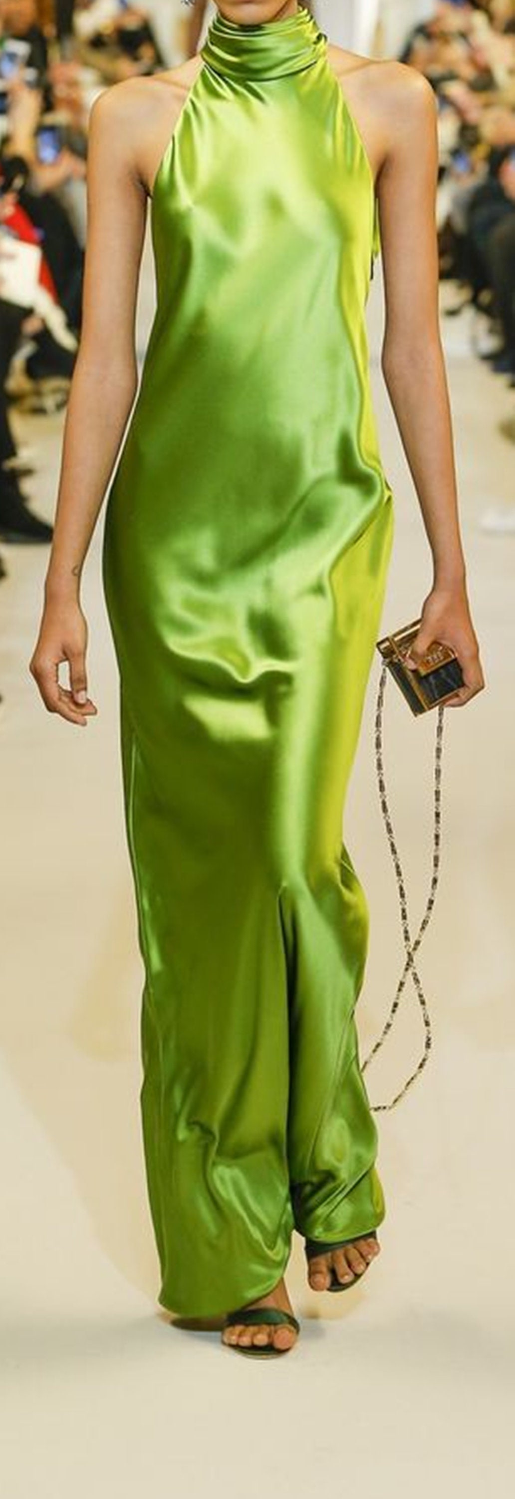 Halter Neck Sating Long Dress Long Satin Dress Satin Dress Etsy