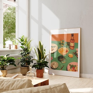 Sophisticated Food & Drink Art Print | Modern Dining Decor (Digital Download)