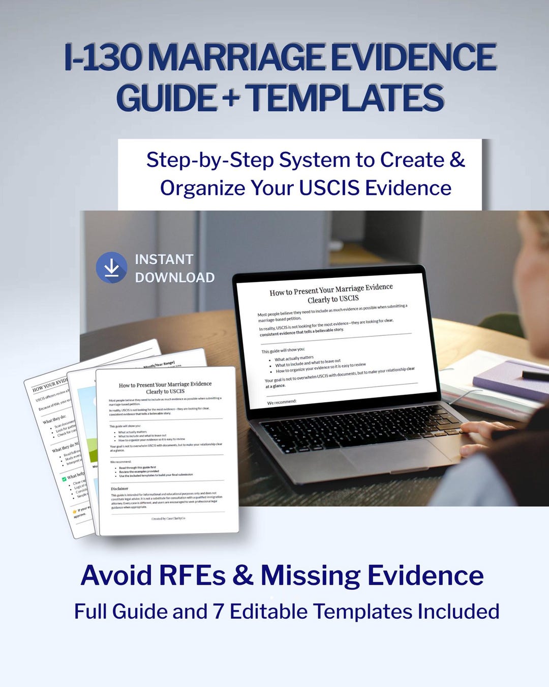 I-130 Marriage Evidence Guide + Templates | USCIS Petition Packet Help ...